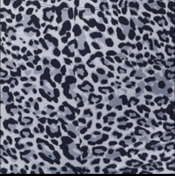 Gray Leopard Biker Shorts - Picture 3 of 4